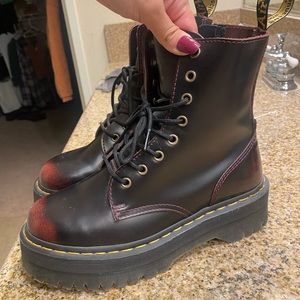COPY - Dr. Martens Jadon red Arcadia platform boots